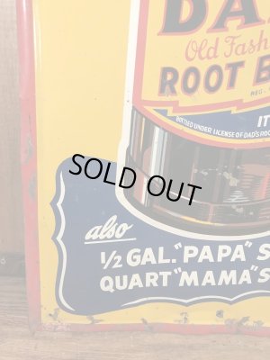 Dad'sのルートビアの40’sヴィンテージブリキ看板
