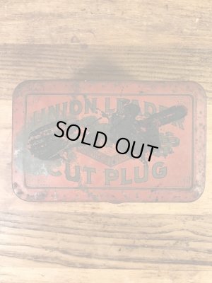 Union Leaderのタバコの20〜30年代ビンテージブリキ缶