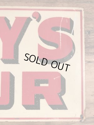 アドバタイジング物のブリキ製の30〜40’sヴィンテージ看板