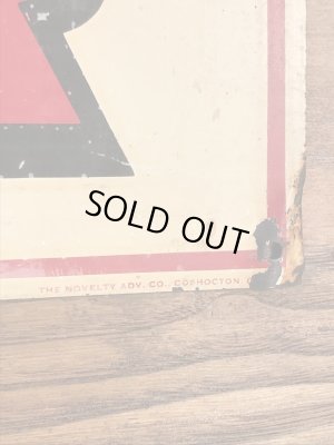 アドバタイジング物のブリキ製の30〜40’sヴィンテージ看板