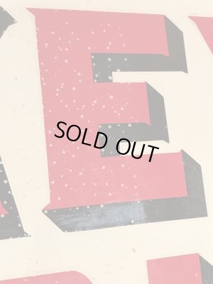 アドバタイジング物のブリキ製の30〜40’sヴィンテージ看板