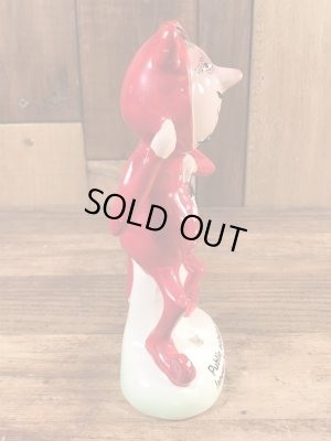 陶器製のレッドデビルの60年代ビンテージフィギュア