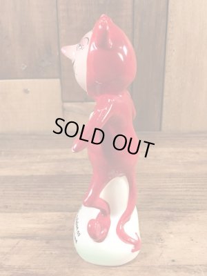 陶器製のレッドデビルの60年代ビンテージフィギュア