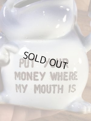 サイコセラミックスみたいな陶器製の60年代ビンテージ貯金箱ドール