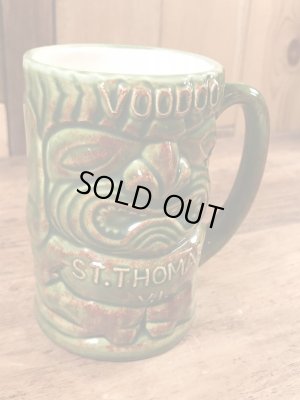 ブードゥーと書かれたティキの70年代〜ビンテージマグカップ