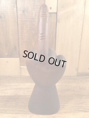 木彫りのファックの70’sヴィンテージハンドサイン