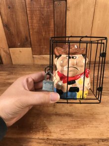 他の写真3: Cage In Cowboy Ceramic Coin Bank　カウボーイ　ビンテージ　コインバンク　檻　70〜80年代