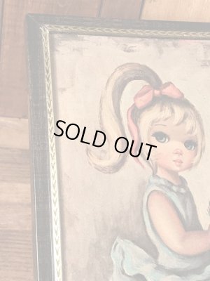 ビッグアイズの女の子の60’sヴィンテージアート