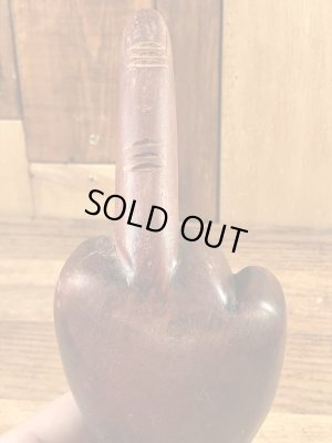 木彫りのファックの70’sヴィンテージハンドサイン