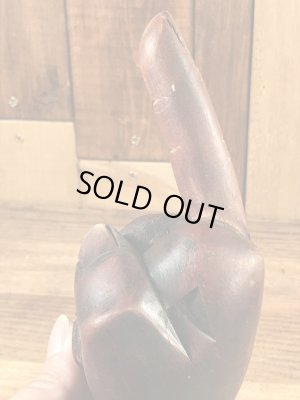 木彫りのファックの70’sヴィンテージハンドサイン