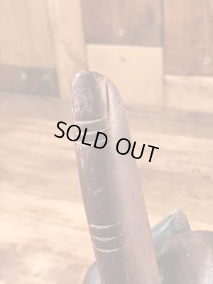 木彫りのファックの70’sヴィンテージハンドサイン