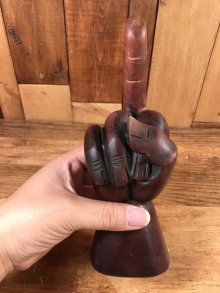 他の写真3: Middle Finger Fuck Sign Wooden Figurine　ファックサイン　ビンテージ　置物　木彫り　70年代