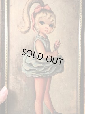 ビッグアイズの女の子の60’sヴィンテージアート