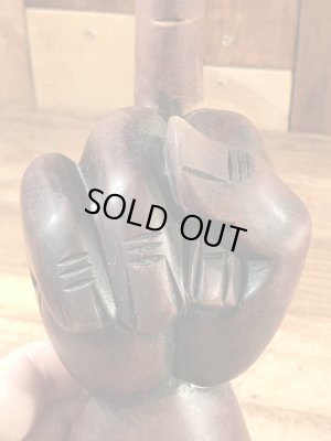 木彫りのファックの70’sヴィンテージハンドサイン