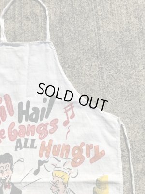 コットン製の染み込みプリントの50’sヴィンテージBBQエプロン