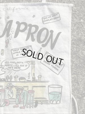 4つ目のジョークが描かれた50〜60’sヴィンテージコットンエプロン