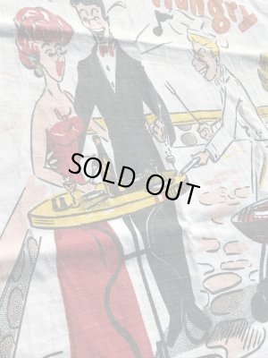 Hail Hail The Gangs All Hungryのメッセージが書かれたバーベキュー用の50年代ビンテージエプロン