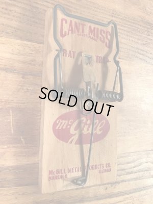 キャントミスの木製の70年代ビンテージネズミ捕り