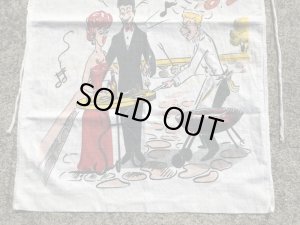 コットン製の染み込みプリントの50’sヴィンテージBBQエプロン