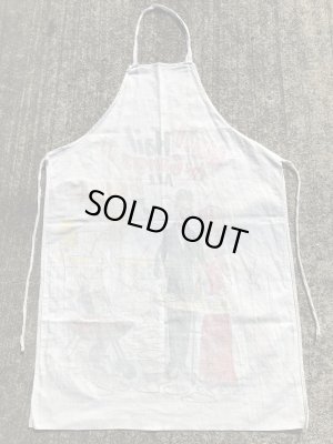 コットン製の染み込みプリントの50’sヴィンテージBBQエプロン