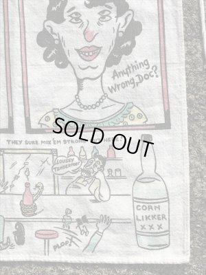 4つ目のジョークが描かれた50〜60’sヴィンテージコットンエプロン