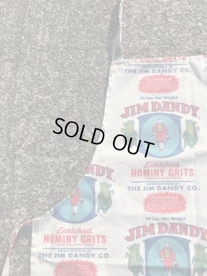 アドバタイジング物のジムダンディの60〜70年代ビンテージ総柄エプロン