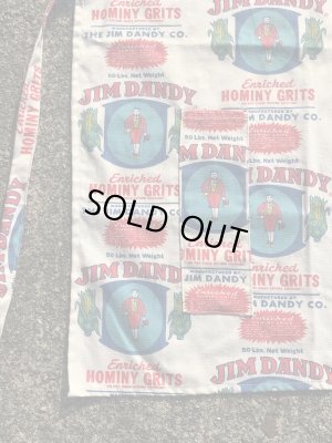 アドバタイジング物のジムダンディの60〜70年代ビンテージ総柄エプロン