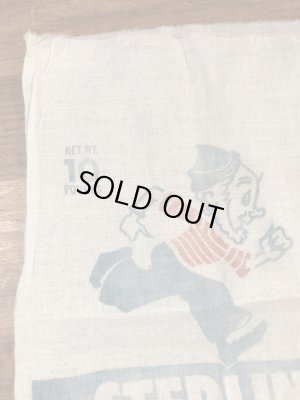 アドバタイジング物のコットン製の40年代〜ビンテージソルトバッグ