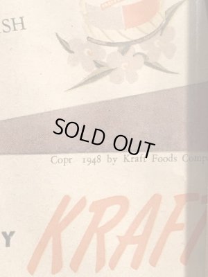 ガラスの額縁にクラフトチーズの広告が入った40年代ビンテージ壁掛け