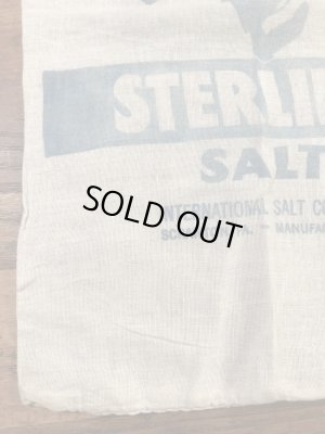 アドバタイジング物のコットン製の40年代〜ビンテージソルトバッグ