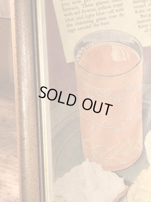 ガラスの額縁にクラフトチーズの広告が入った40年代ビンテージ壁掛け