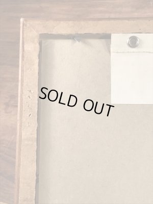 木製の額縁にクラフトチーズの広告が入った40’sヴィンテージ壁掛け