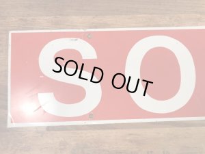 ソールドと書かれた両面プリントの70年代〜ビンテージ看板