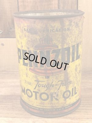 ペンゾイルのモーターオイルの50年代ビンテージブリキ缶
