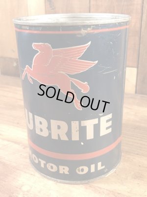 MobilのLubrite Motor Oilの50’sヴィンテージブリキ缶