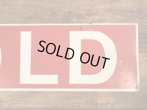 Soldと書かれた両面プリントの70’s〜ヴィンテージストアサイン