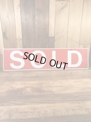 Soldと書かれた両面プリントの70’s〜ヴィンテージストアサイン