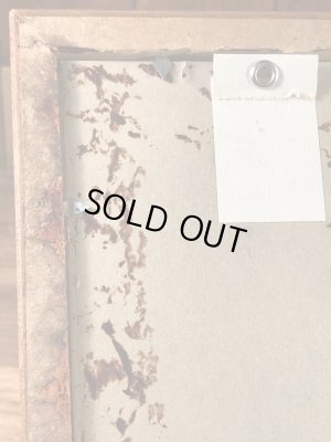 木製の額縁にクラフトチーズの広告が入った50’sヴィンテージ壁掛け