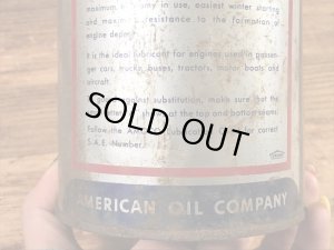 Amoco OilのTin製の50’sヴィンテージオイル缶