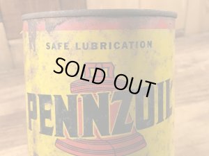 ペンゾイルのモーターオイルの50年代ビンテージブリキ缶