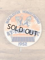 Macalester Homecoming “At-Tom,Mac” College Pin Back　カレッジ　ビンテージ　缶バッジ　フットボール　50年代