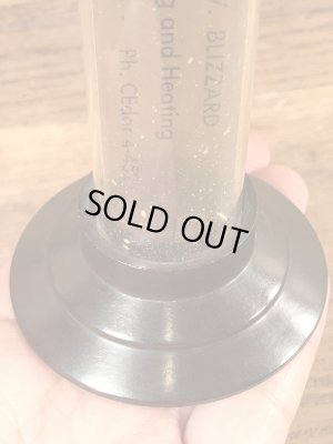 企業物のガラスドームに入った50年代〜ビンテージ湿度計