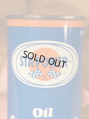 Sta Powerのオイルコンディショナーの60年代ビンテージブリキ缶