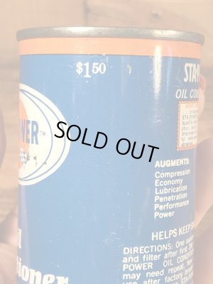 Sta Powerのオイルコンディショナーの60年代ビンテージブリキ缶