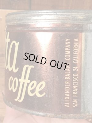 アルタコーヒーのブリキ製の50年代ビンテージコーヒー缶