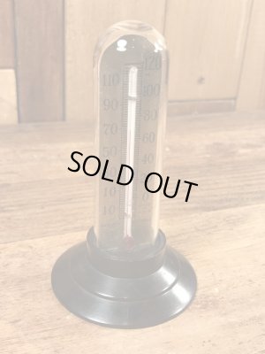 企業物のガラスドームに入った50年代〜ビンテージ湿度計