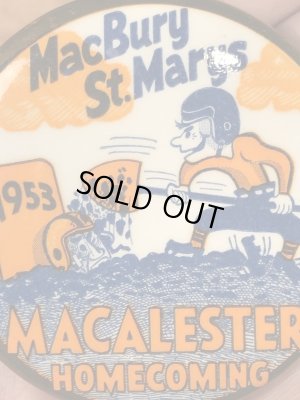 カレッジ物のイベントの50年代ビンテージ缶バッジ