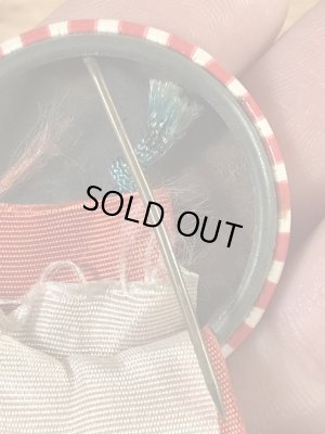 カレッジ物のフットボール大会の40’sヴィンテージ缶バッチ