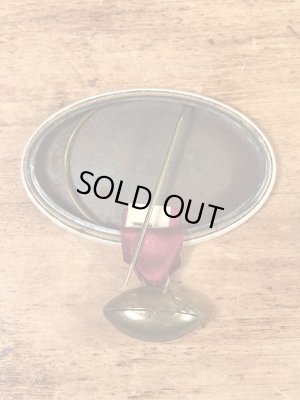 カレッジ物のフットボールイベントの60’sヴィンテージ缶バッチ