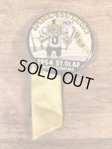 St.Olaf Homecoming “A-Lion-Ate Knox!” College Pin Back　カレッジ　ビンテージ　缶バッジ　フットボール　50年代